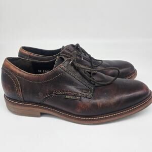 Men's Mephisto Waino Dark Brown Leather Derby‎ Shoes